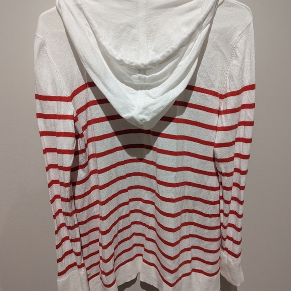 Nautica striped cardigan shrug with hood - Picture 2 of 3